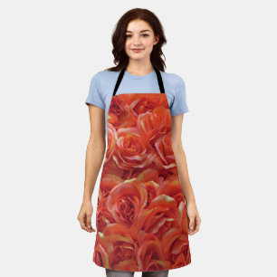 Tablier Grand Jardin Fleur Photo Floral Orange Roses