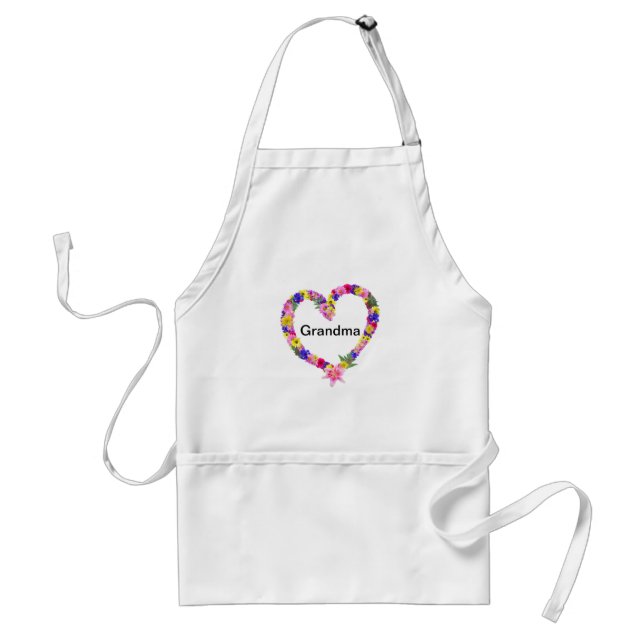 Tablier Grand-mère Flore Coeur Apron (Devant)