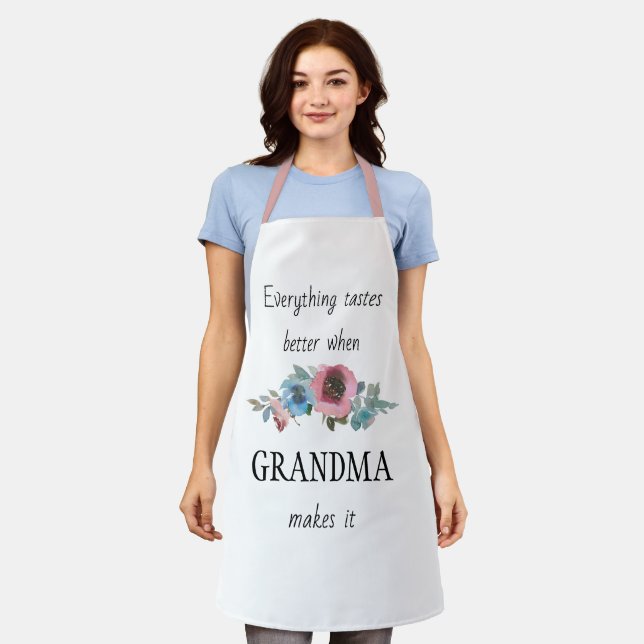 Tablier grand-mère tout a meilleur goût floral (Porté)