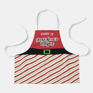 Tablier Grand-mère's Helper Red and Green Christmas