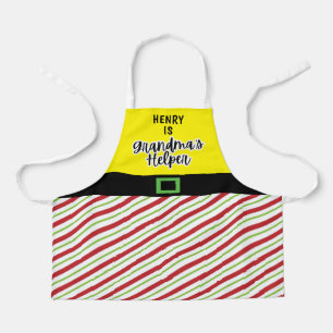 Tablier Grand-mère's Helper Red and Green Christmas
