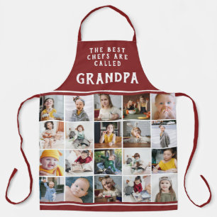 Tablier Grand-père est le meilleur chef Red Photo Collage