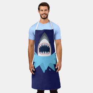 Tablier Grande attaque de requins blancs avec des mâchoir