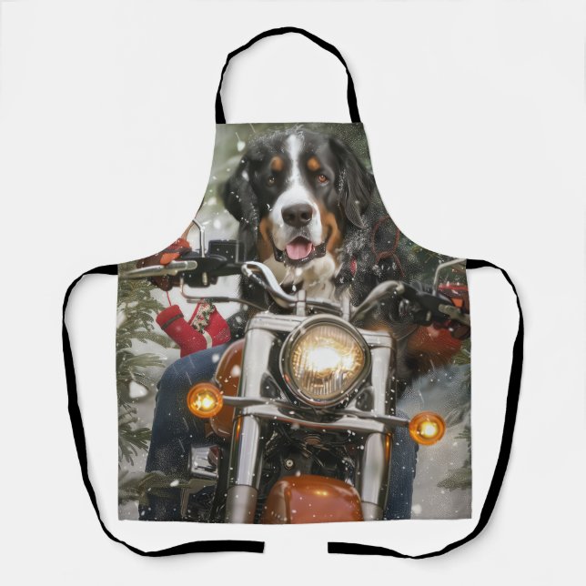Tablier Grande Suisse de l'équitation moto Noël (Recto)