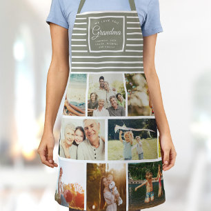 Tablier GRANDMA NOUS VOUS AIMONS Famille Collage de photos