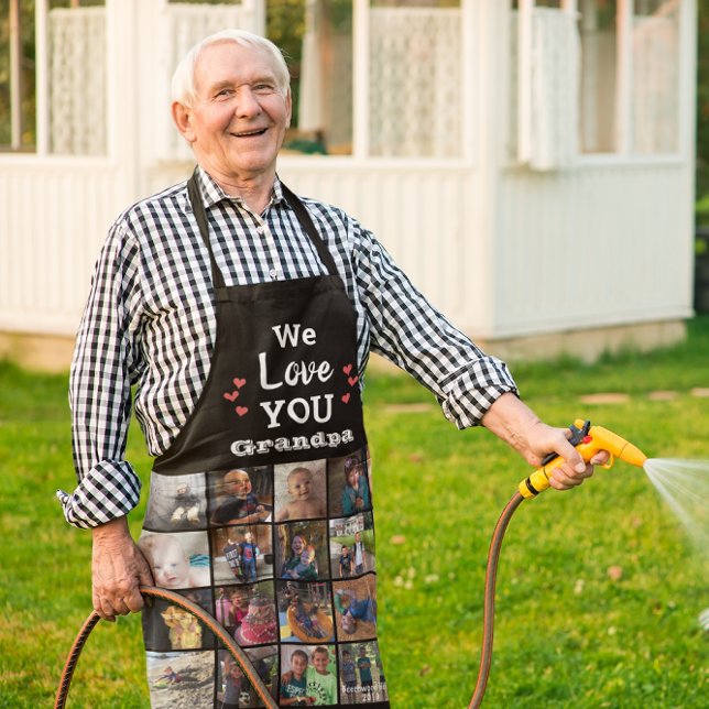 Tablier Grandpas Grandkids Photo Collage Keepsaké (Créateur téléchargé)