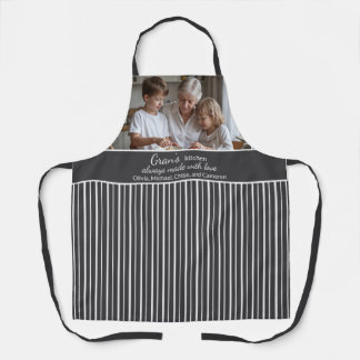 Tablier Gran's Kitchen Photo Grandchildren Striped