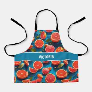 Tablier Grapefruit juteux arc-en-ciel Motif personnalisé