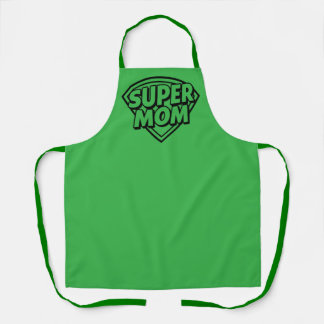 Tablier Graphique d'Emblème Super Maman