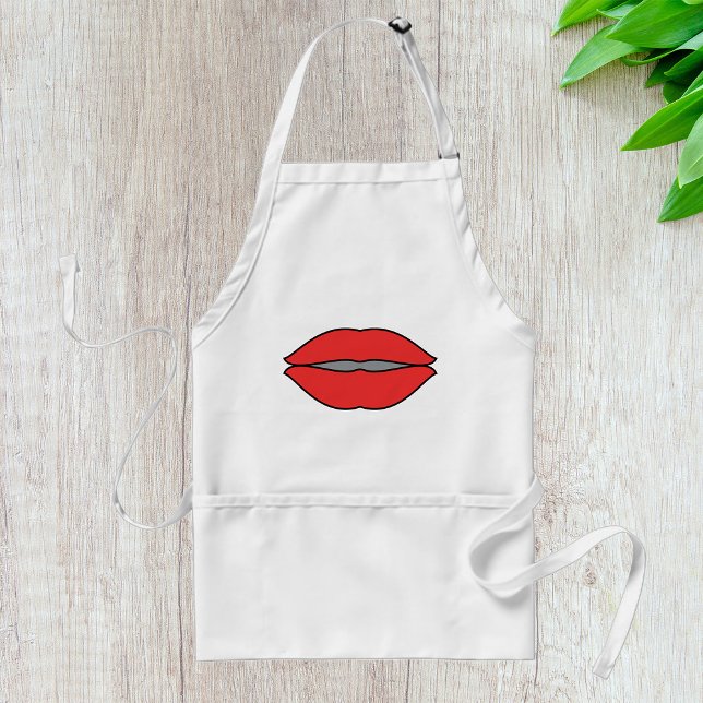 Tablier Gras rouge lèvres Pop Art (Créateur téléchargé)