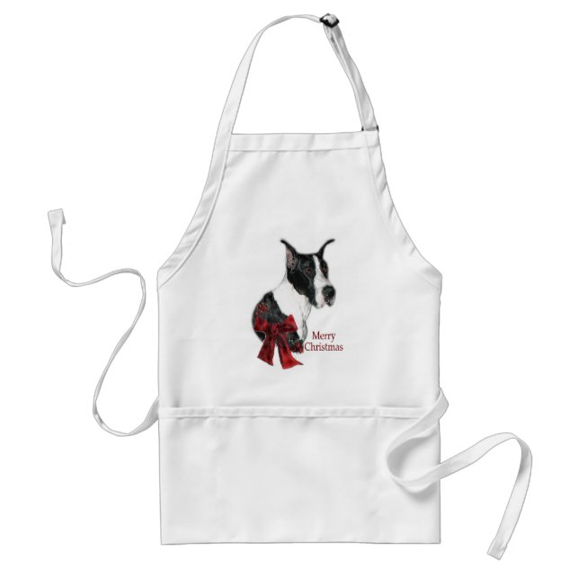 Tablier Great Dane Mantle Cadeaux de Noël (Devant)