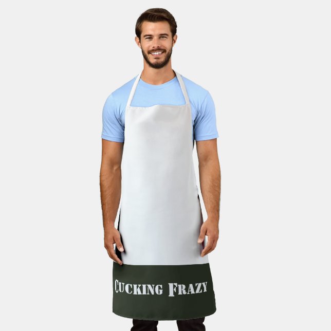 Tablier green Cucking Frazy jeu de mots comme Nucking Futs (Porté)