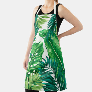 Tablier Green Tropical Palm Banana Monstera Feuille