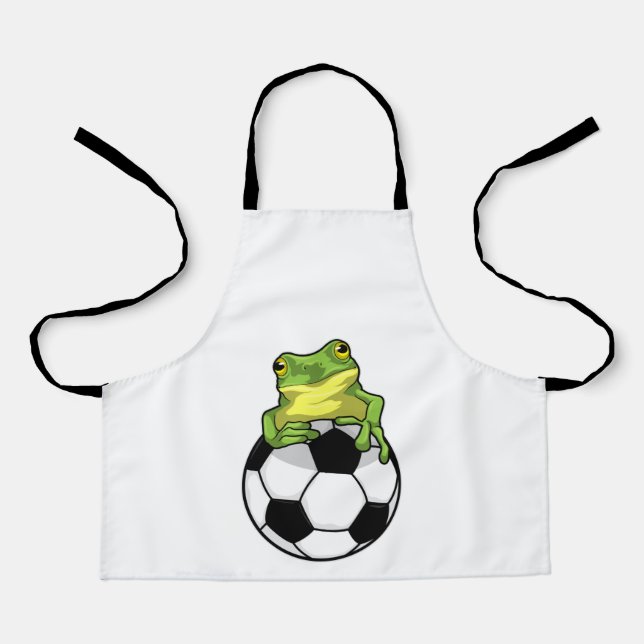Tablier Grenouille avec balle de football (Recto)