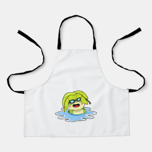Tablier Grenouille avec feuille à la natation