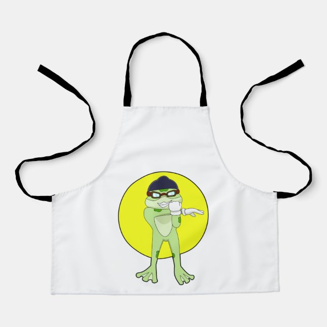 Tablier Grenouille avec lunettes de natation (Recto)