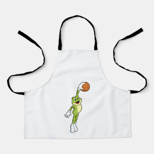Tablier Grenouille en tant que joueur de basket-ball avec 