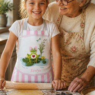 Tablier Grenouille Fantaisiste   Enfant Personnalisée à Ra