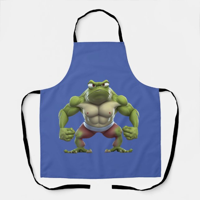 Tablier Grenouille musculaire, Forte grenouille musculaire (Recto)