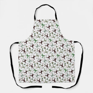 Tablier Grenouilles mignonnes motif floral de la nature