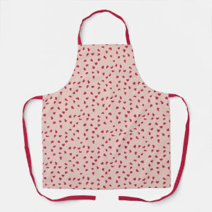 Tablier Gribouillis de cœur dispersés Saint-Valentin pêche