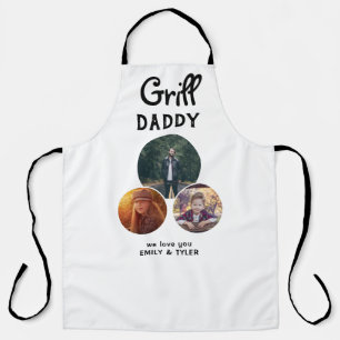 Tablier Grill Daddy Modern Oval 3 Photo Fête du Père Apro
