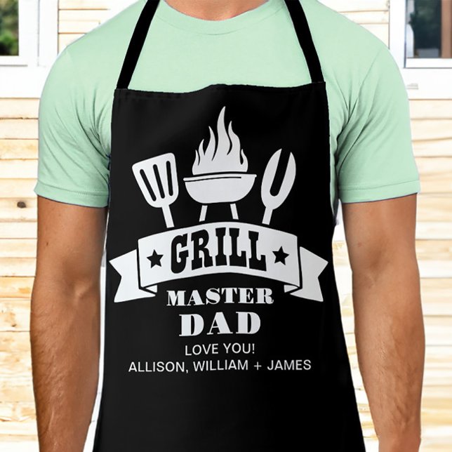 Tablier Grill Master Papa Black Apron (Créateur téléchargé)