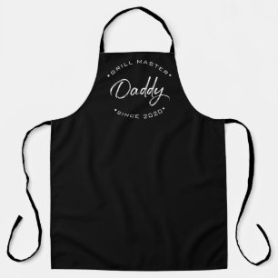 Tablier Grill Master Papa depuis l'année personnalisée