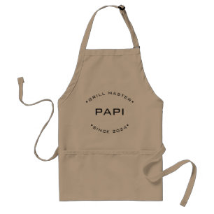 Tablier Grill Master Papi depuis l'année personnalisée
