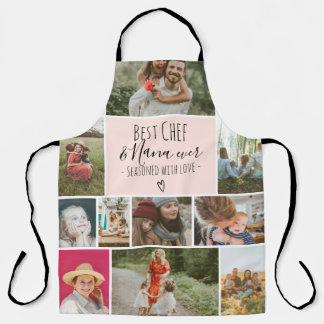 Tablier Grille de collage photo moderne Best chef et grand