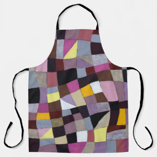 Tablier Grille Irrégulière : Peinture Abstraite Violet-Jau