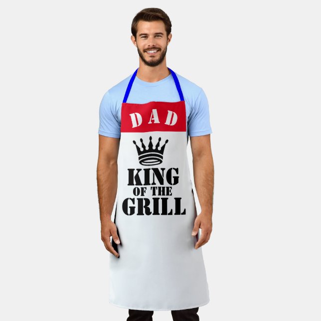 Tablier Griller Lover BBQ cool Roi amusant du Grill (Porté)