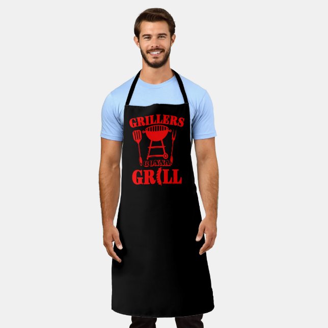 Tablier Grillers Grill Saucisson Barbecue Rouge (Porté)