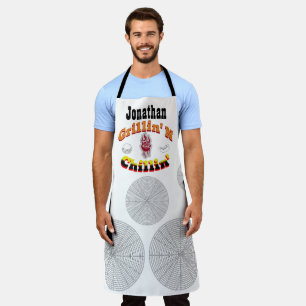 Tablier Grillin' N Chillin' Personnalisé Ajoutez Votre Pro
