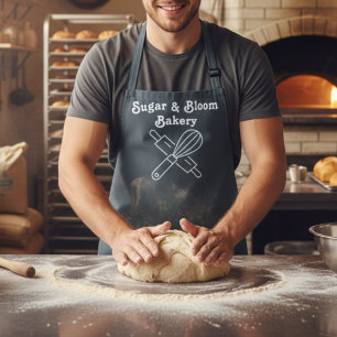 Tablier gris personnalisé de boulangerie moderne p