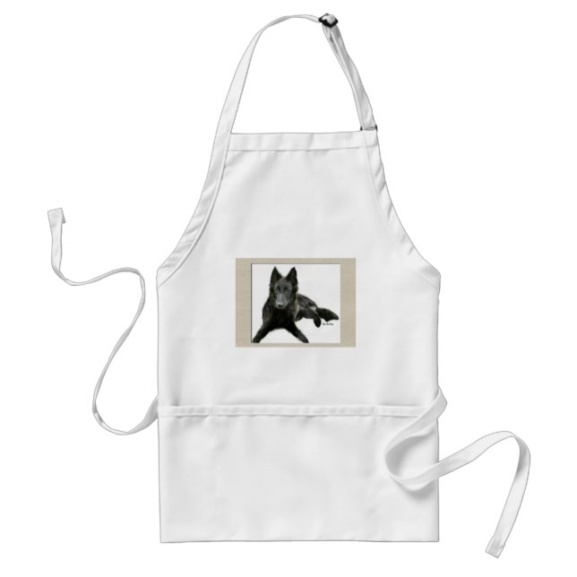 Tablier Groenendael Belgique Cheepdog Cadeaux (Devant)