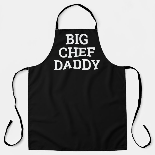 Tablier Gros Chef Daddy Cuisine noire (Recto)