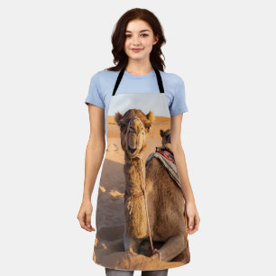 Tablier Gros plan sur Camel dans le désert d'Oman