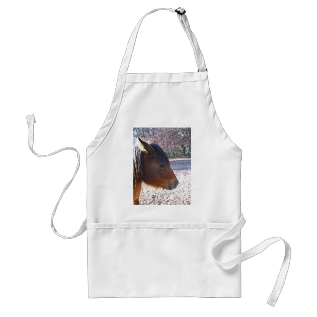 Tablier Gros plan sur le cheval Brown, Little Brown Pony (Devant)