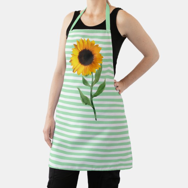 Tablier Gros tournesol rayé (Insitu)