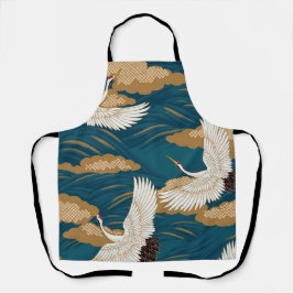 Tablier Grue et vague, design japonais