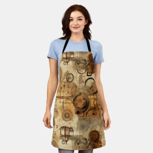 Tablier Grunge Rustic Steampunk Horloge (1)