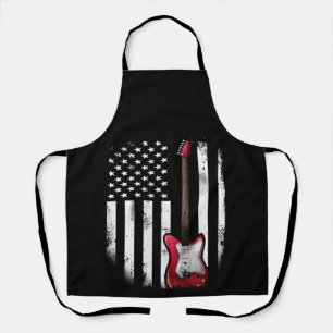 Tablier Guitare électrique Américain Drapeau Lecteur de mu