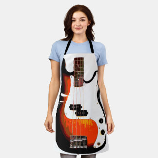 Tablier Guitare électrique en noir