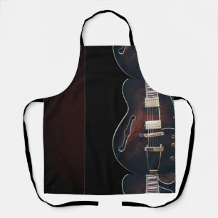 Tablier Guitare Électrique Sur Fond Noir