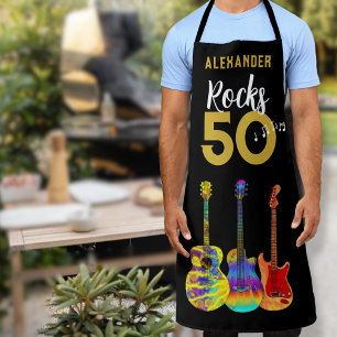 Tablier Guitare personnalisée 50e anniversaire Rocks 50