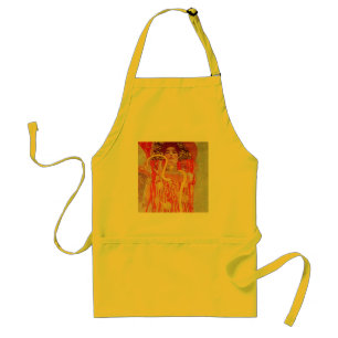 Tablier Gustav Klimt Red Woman Gold Snake Painting