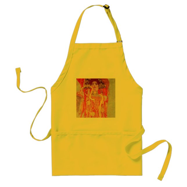 Tablier Gustav Klimt Red Woman Gold Snake Peinture (Devant)