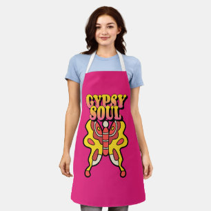 TABLIER GYPSY SOUL VINTAGE PINK KITCHEN APRON