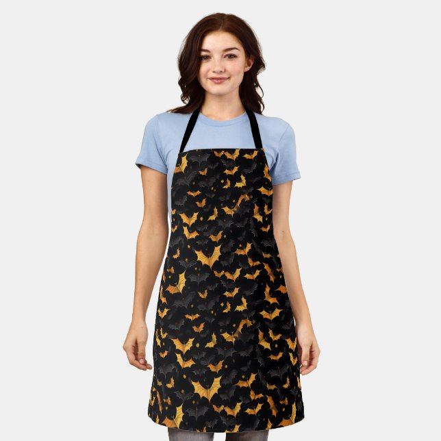 Tablier Halloween Bats Apron (Porté)